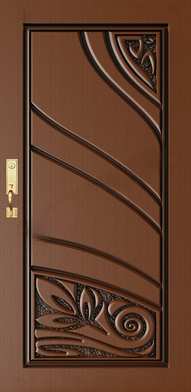 Doors - SKY-73 Modern Abstract Floral Relief Carving Design